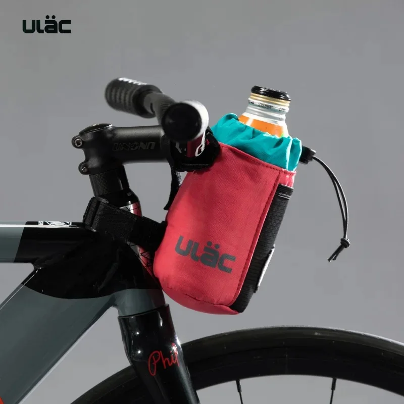 ULAC MTB Front Bar Kettle Pouch Heat Insulated Road Bike Water Bottle Bag Cycling Gear Storage Bagpack Bicycle Drink Cup Pannier