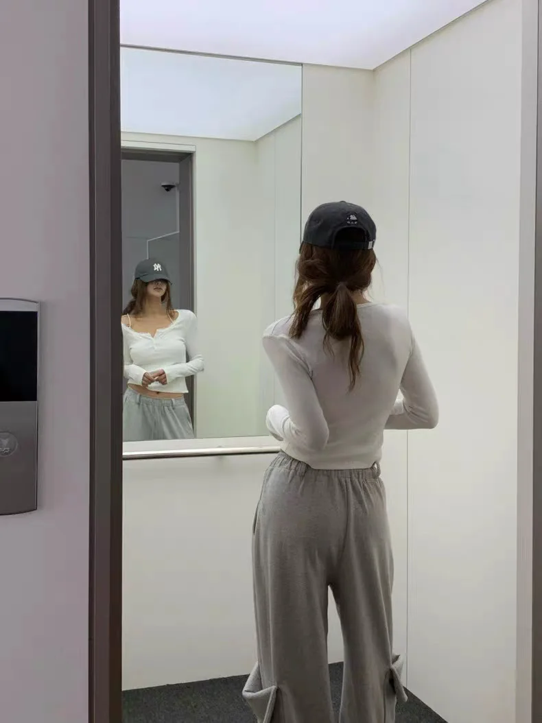   Sle Sweet Cool Lace Patchwork Long Sve Top oulder Bared Or Normal Wear Temporada de otoño Camiseta de mujer ort Le...