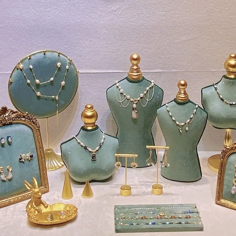 

Counter Jewellery Display Stand Mannequin Necklace Pendant Stands Wholesale Jewelry Holder Jewelers Earring Ring Bracelets Shelf