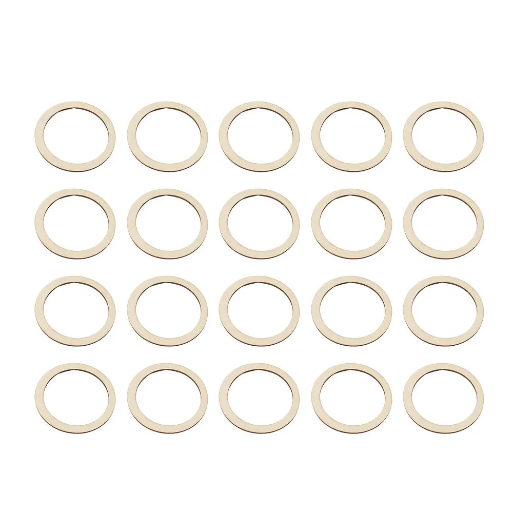 

100pcs 5Cm Diy Wooden Circle Round Wood Pieces For Craft Supplies Decor Pendant Coaster Art Projects Light Yellow