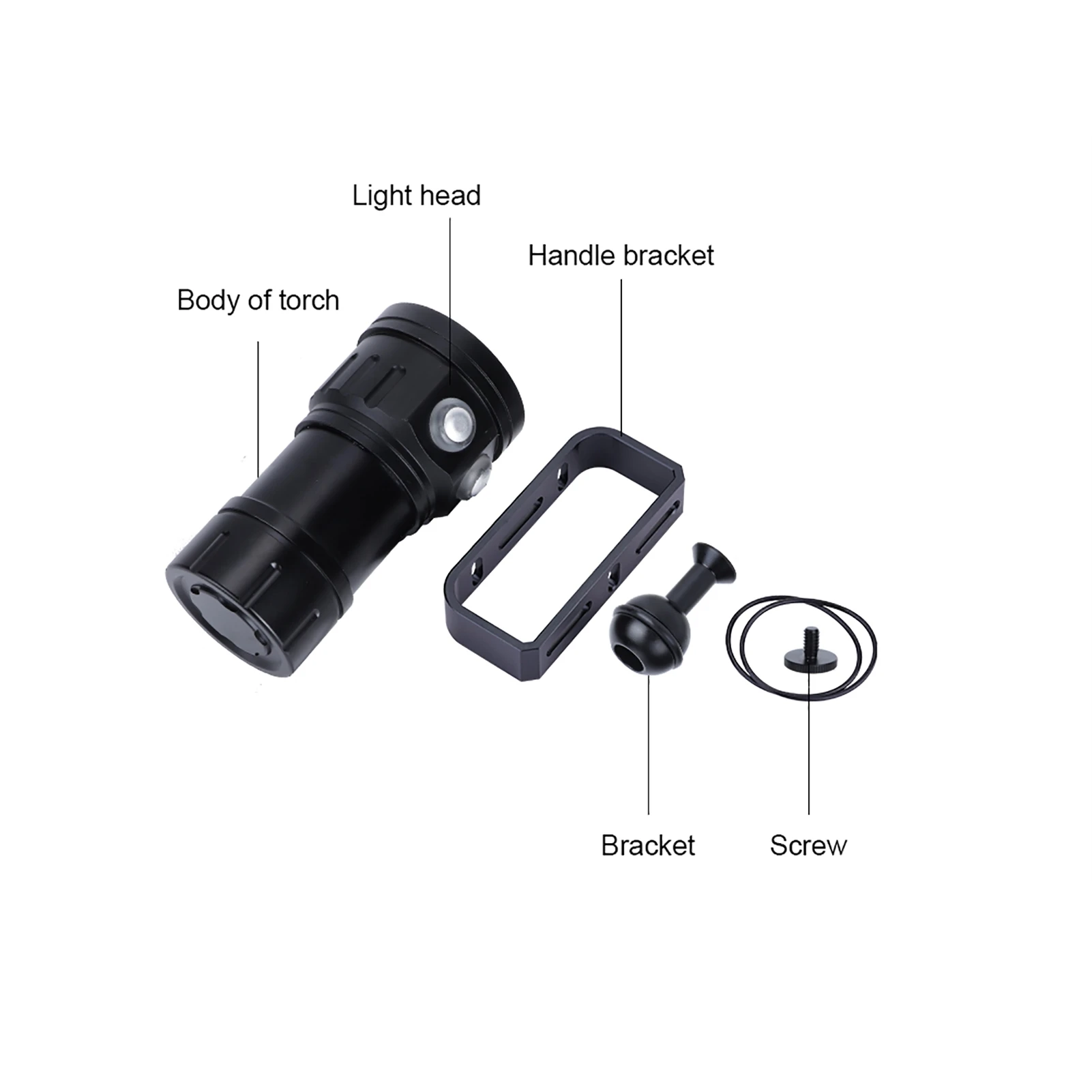 Portable IPX8 18000lm 500M Camp Flashlight Waterproof High Bright Long Distance Lamp Dive Light Underwater Durable Outdoor Camp