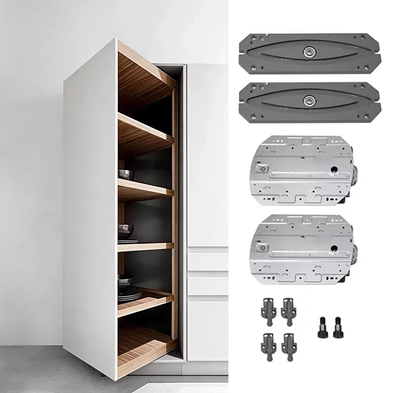 360 Degree Combination Diy Multi Function Cupboard Furniture Assembled Kitchen Accessories Island Shelf Rotating Storage Cabinet