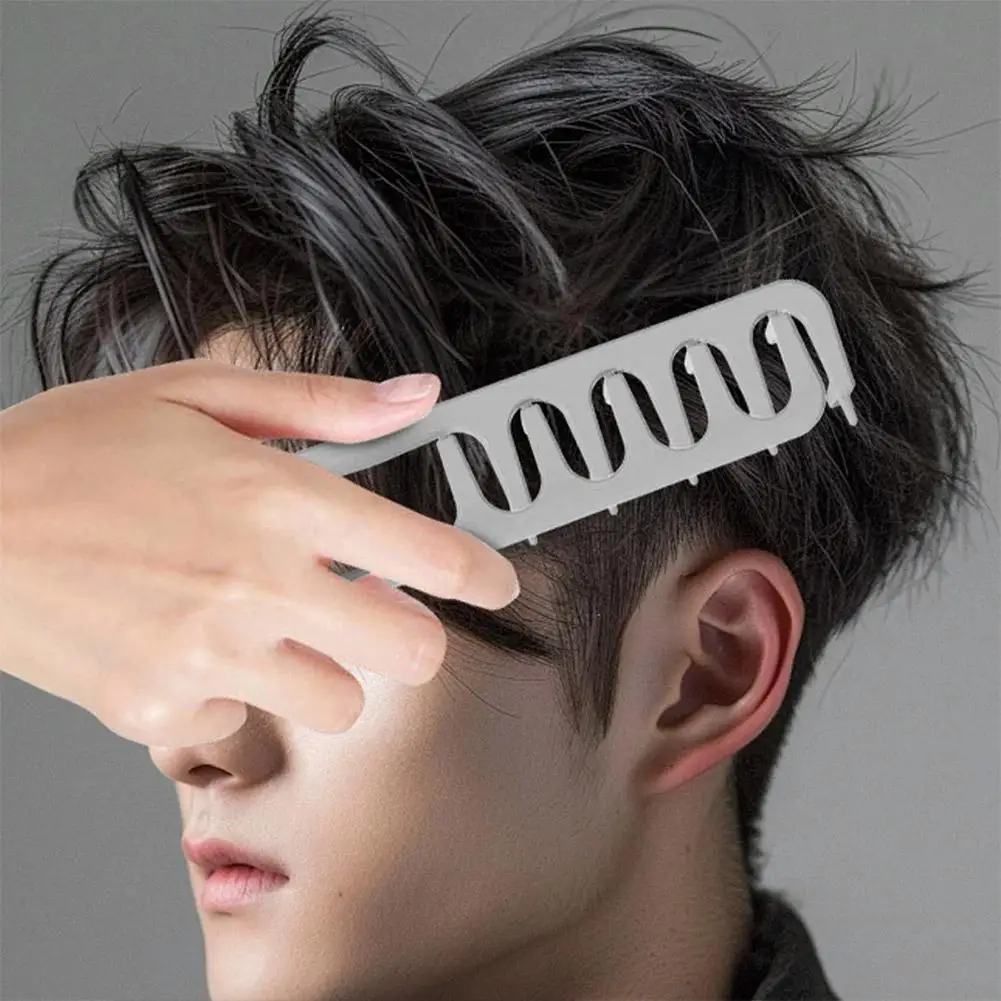 Volumizing Wide-Tooth Hair Styling Comb for Men, ABS Plastic with Textured Grip, Ideal for All Hair Types, Perfect for Home Use