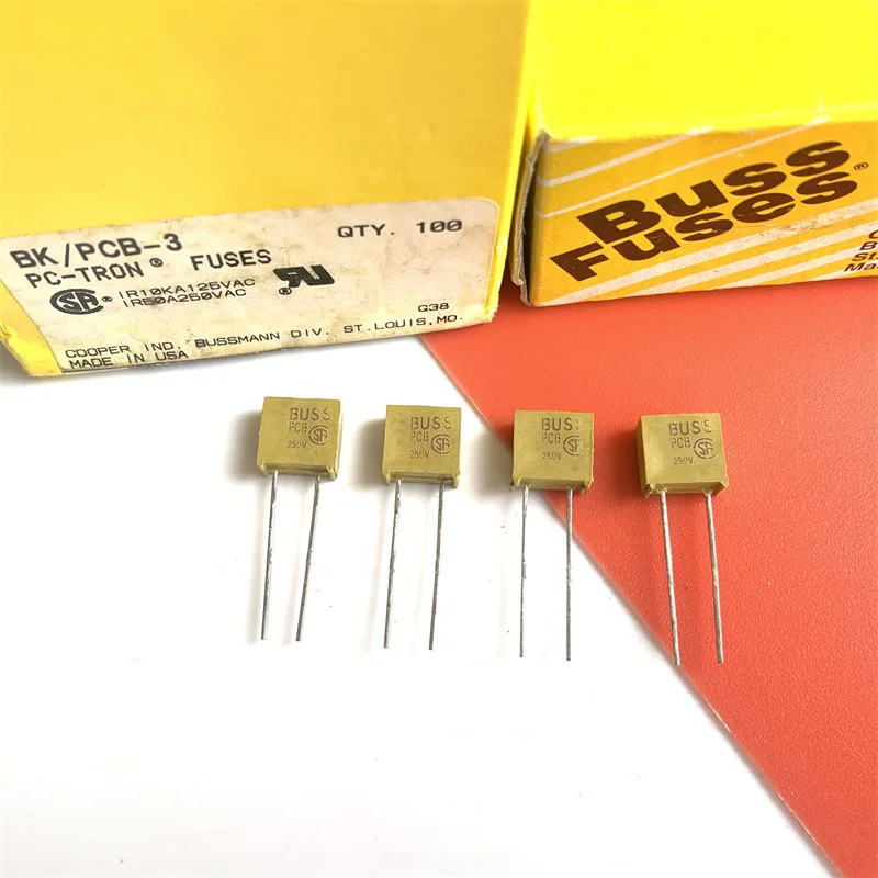 5Pcs Pcb-3 Imported Buss Pcb Circuit Board Fuse 3A 250V Quick Melt Bk/Pcb-3 Genuine