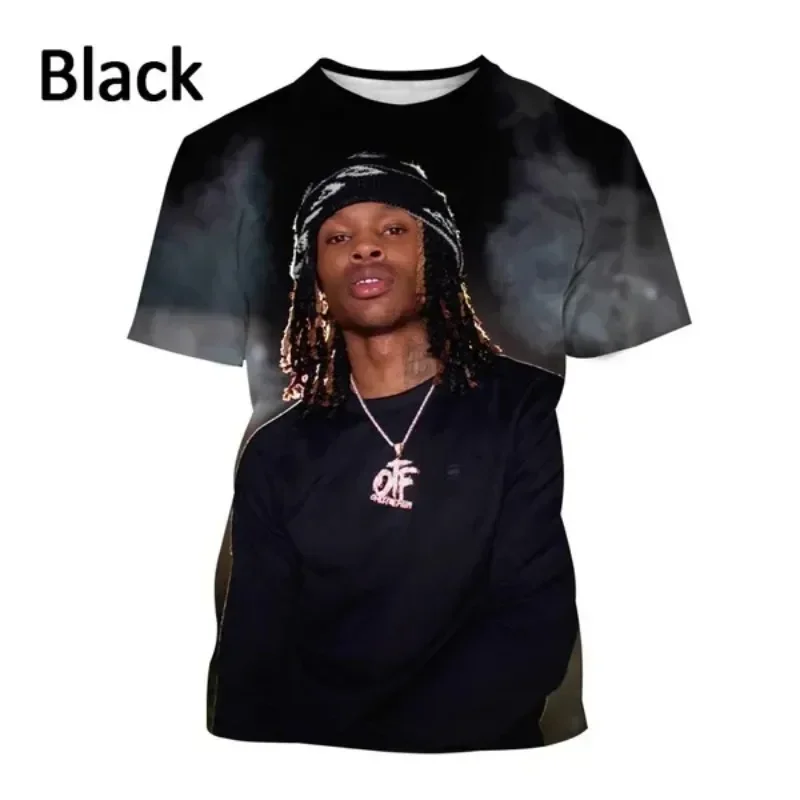 Hip-hop Rapper King Von 3D Printed Men's T-shirt Casual Short-sleeved Round Neck Unisex T-shirt Harajuku Style Streetwear Top