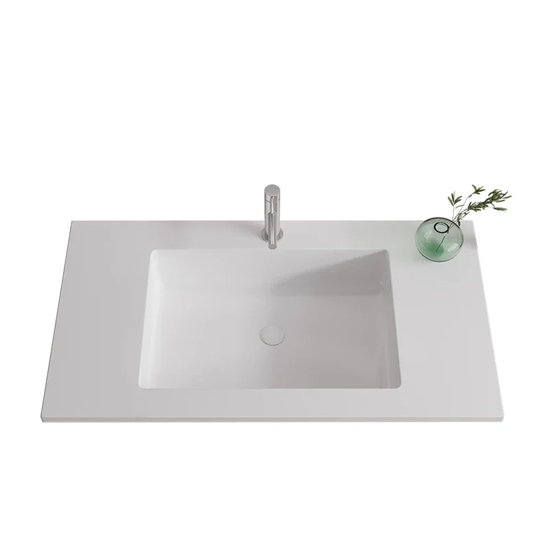 Undercounter basin rectangular washbasin integrated bathroom cabinet combination single  washstand