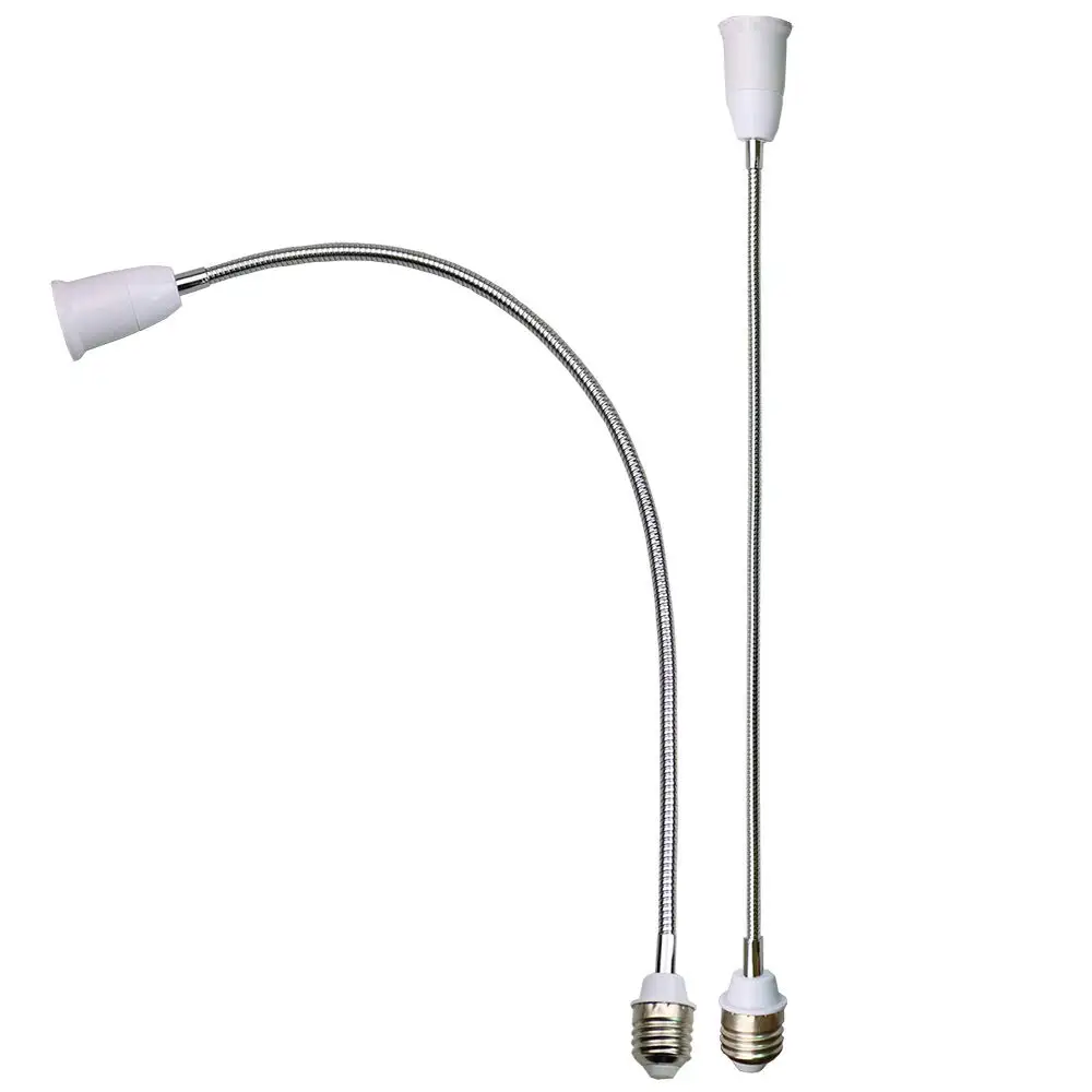 20CM 30CM E26/E27 Light Socket Extender Adapter E26 to E26 Socket Extender Bendable Flexible Adjustable Extension Lamp Base