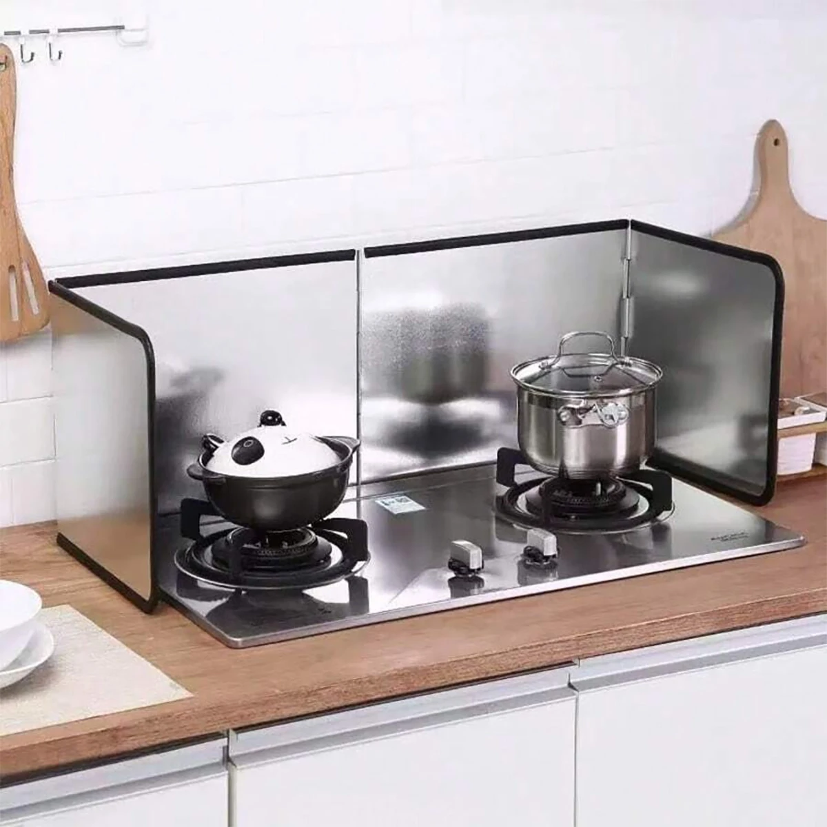 

1Pc Cooking Splash Guard, Stainless Steel Oil Splash Guard, Suitable for Stoves, Foldable Kitchen Splash Barrier