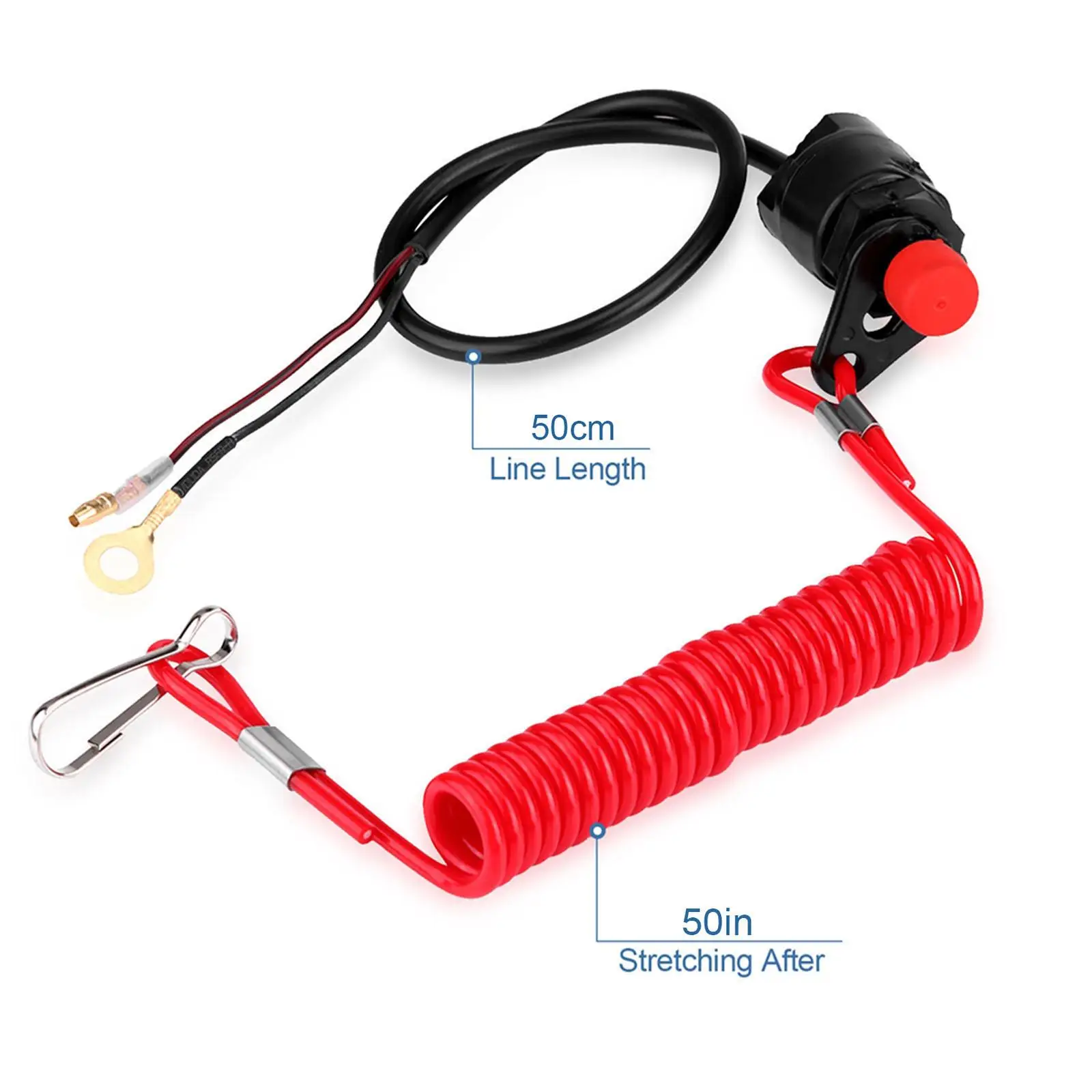 Kill Switch Lanyard Engine Motor Lanyard for Most Board Engine Outboard