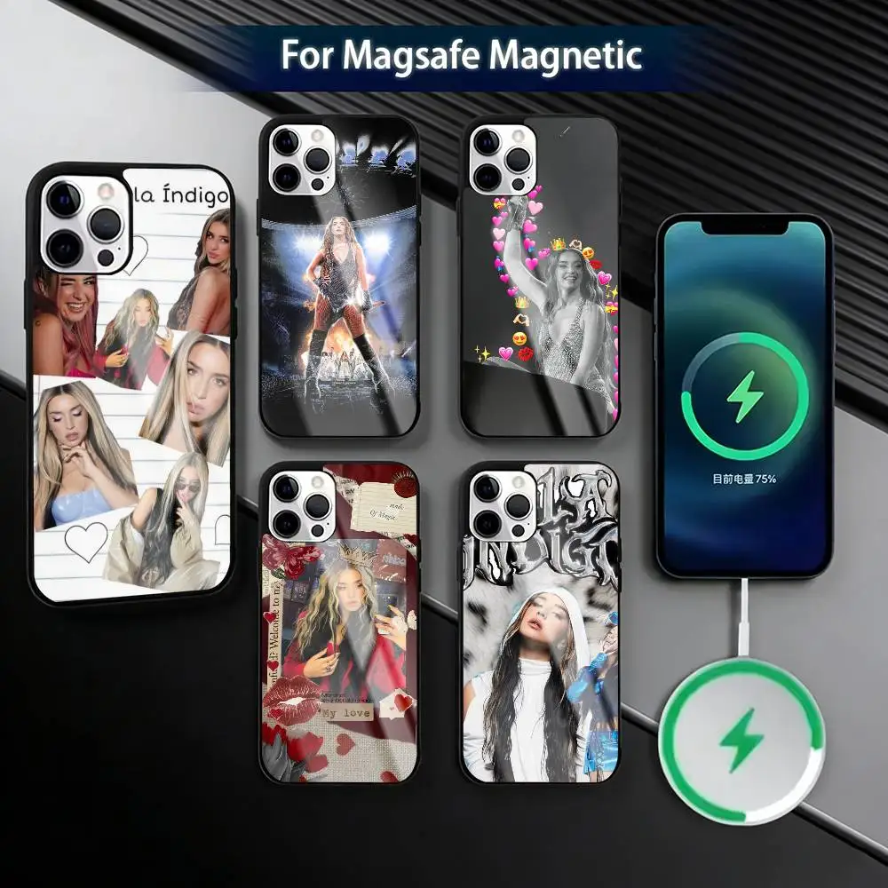 

C-Cute Lola Singer I-Indigos Phone Case For iPhone17,16,15,14,13,12,11 Plus,Pro Magnetic For Magsafe Wireless Charging