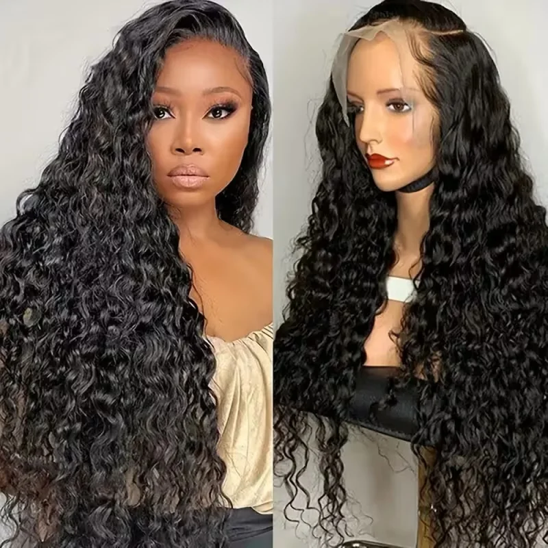 Curly Brazilian Human Hair Wig 26 28 30 Inches 200 Density 13x4 13x6 HD Lace Front Wig 360 Full Lace Front Wig For Black Women