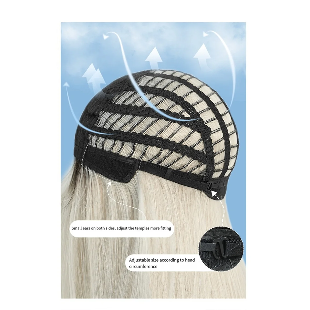 ABGN Golden Brown 26cm Wig Female Short Hair Unisex Whole Top Set of Chemical Fiber Hair Full Covering Short Hair