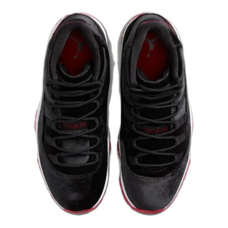 Nike Air Jordan 11 Vintage Basketball Shoes Women's High-top Black/Red Sneakers shoes DB5457-061