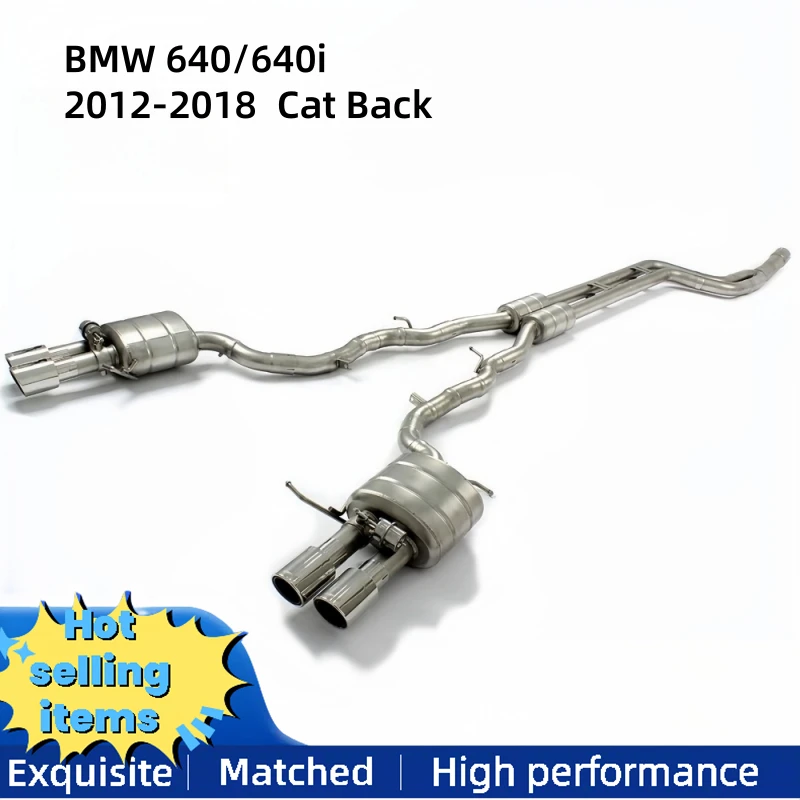 

Выхлопная труба с выпускным клапаном подходит для BMW 640/640i 2012-2018, глушитель выхлопной системы автомобиля из нержавеющей стали Cat Back