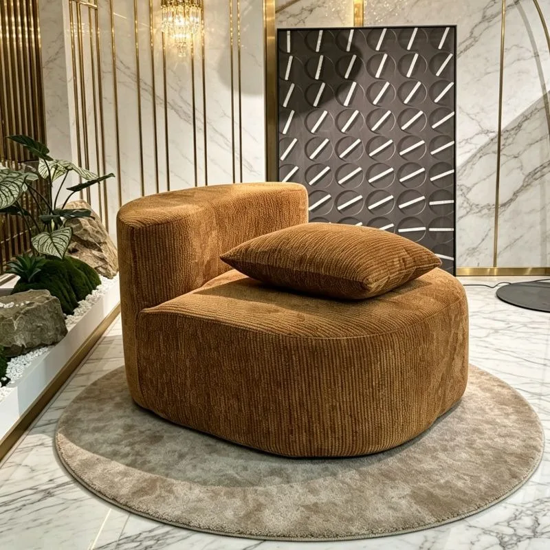 Sofa living room Nordic simple leisure single tofu block integration