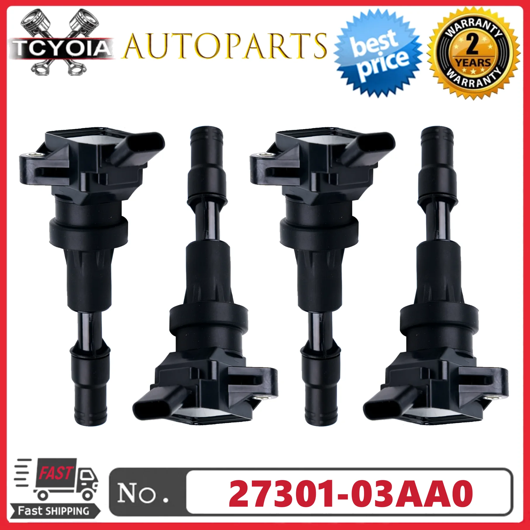 

4pcs/lot Ignition Coil 27301-03AA0 2730103AA0 For Hyundai i30 Kia Ceed Sportswagon XCeed ProCeed 1.4T