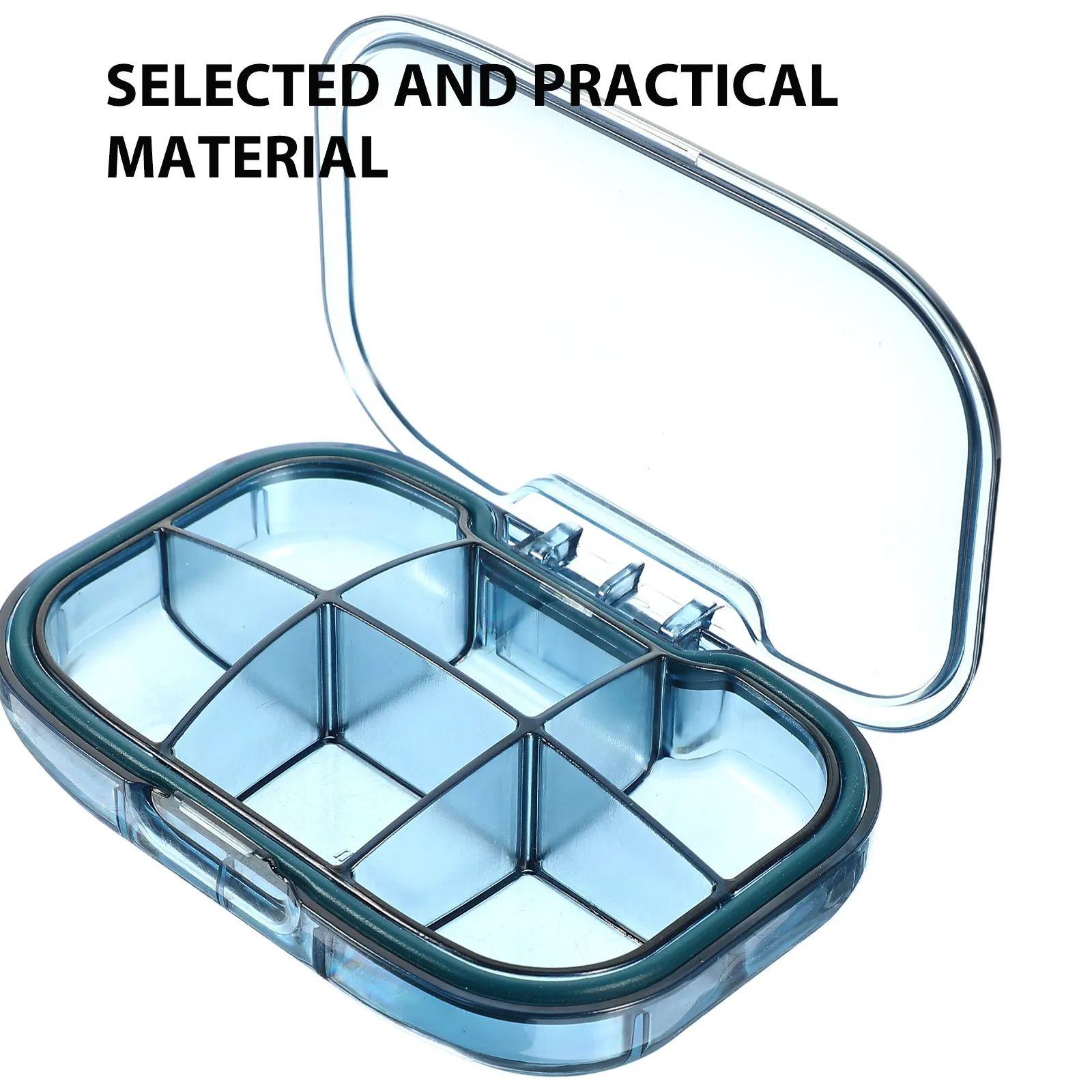 Travel Pills Case 6 Grid Box Sealed Moisture Proof Lightweight Portable Medicine Organizer Storage Box Tablet Dispenser