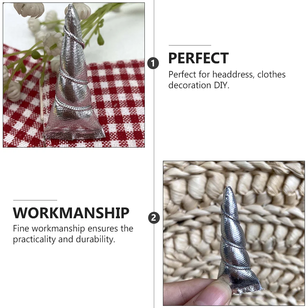 8Pcs Unicorn Horn DIY Accessory Set for Kids Headdress Clothes Decoration Stage Performance Halloween Christmas