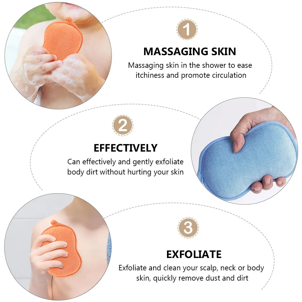 

4pcs Shower Sponge Baby Bath Kids Sponge Brushes Exfoliating Scrubber Cleaning Circle Massage Promote Circulation