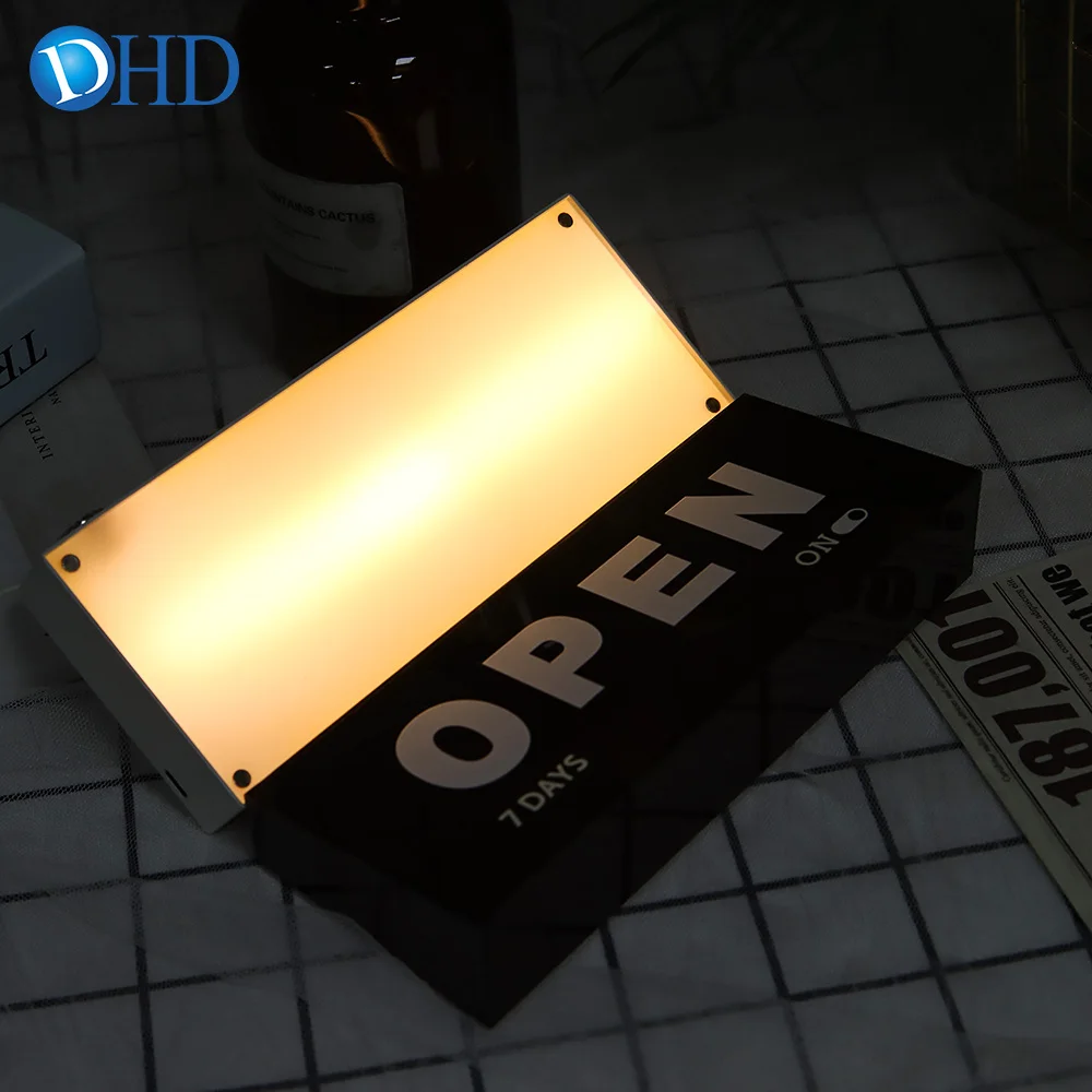 منتج جديد الإعلان مخصص مفتوح صمام ثنائي باعث للضوء الإضاءة لافتات صندوق إضاءة صغير صمام ثنائي باعث للضوء متجر لافتات #3