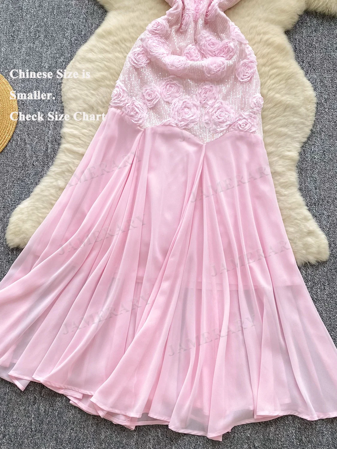 الصيف الفاخرة فساتين السهرة الرسمية النساء ثلاثية الأبعاد زهرة الترتر فستان طويل سيدة الحلو الجنية مطوي التطريز الدانتيل الشيفون فيستدو