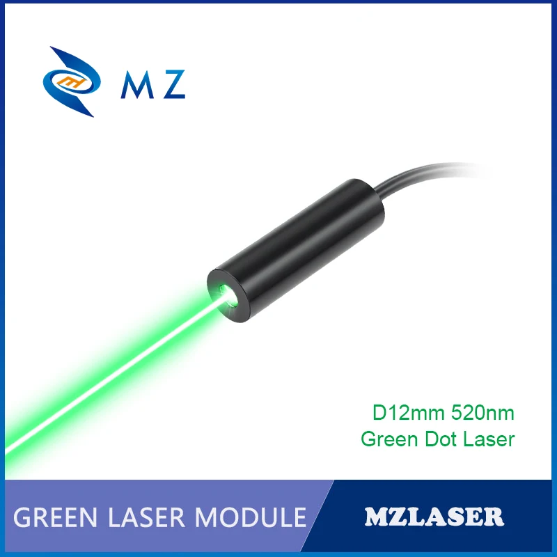 経済的な小型グリーンレーザーモジュール-520nm-d12mm-10mw-20mw-30mw-50mw-3v-5v-12v-24v-工業グレード-木工部品用