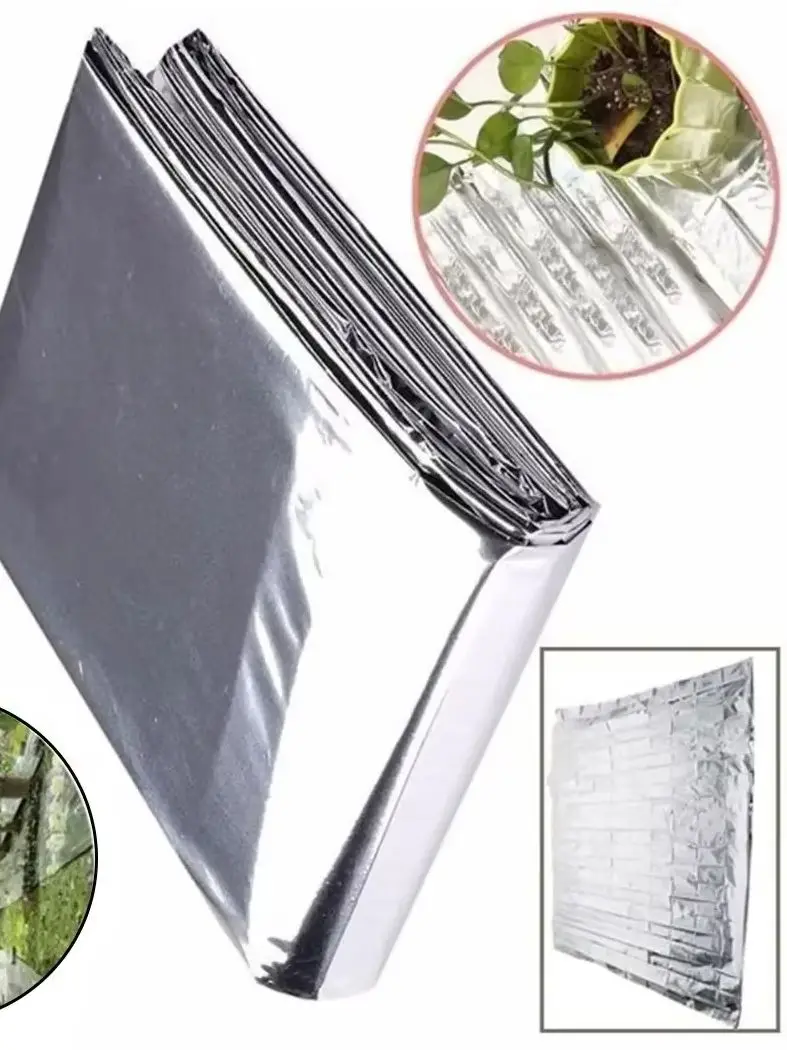 Silver Mylar Plants Reflective Films 210x120cm Grow Tent Room Garden Greenhouse Farming Plants Covering Sheet PETP Film home