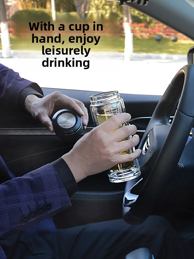 

Double Layered Heat Insulated Glass Tea Cup Men's And Women's Separate Tea Water Brewing Cup Personal Busin Car Water Cup