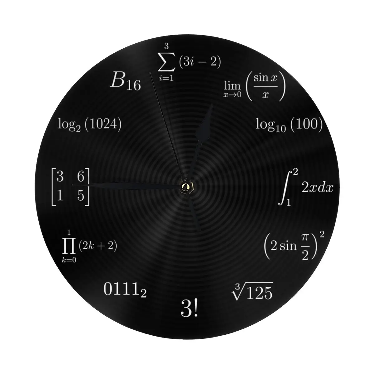 MATH EQUATIONS AND NOTATIONS Wall Clock Easy to Read Wall Mounted Clock With Silent for Home Decor