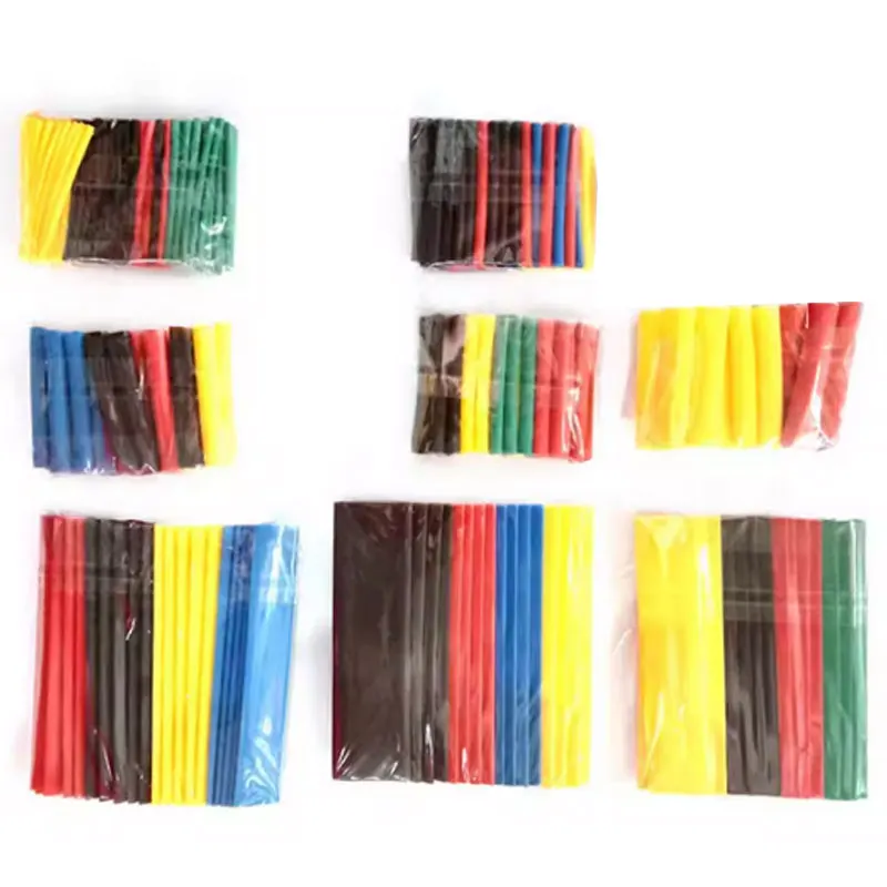 164 قطعة أنابيب الانكماش الحراري العزل التغطيه كابل بيانات حماية الهاتف المحمول الحرارية الكهربائي المحلي إصلاح الكهربائية