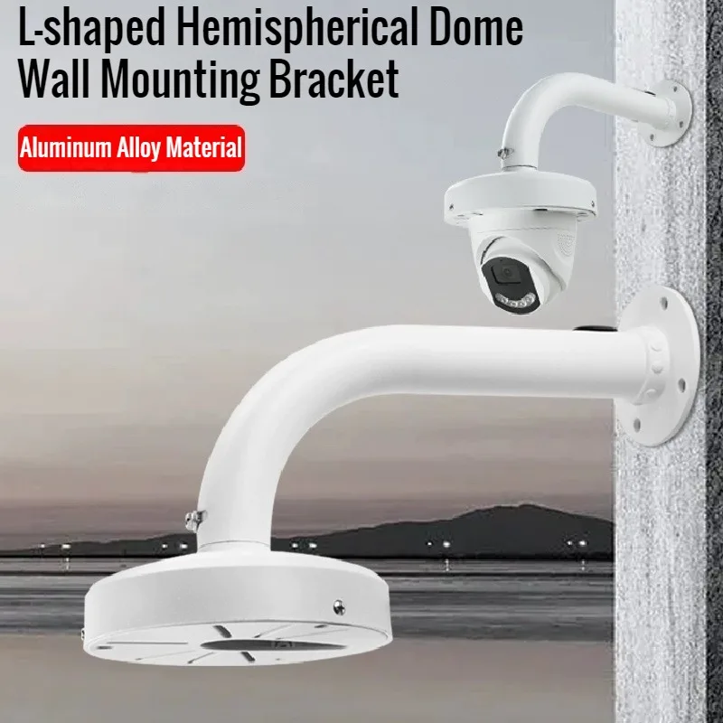 

L-shaped Universal Pendent Hemispherical Camera Bracket Dome Camera Ceiling Mounting Indoor Outdoor Mount Bracket Aluminum Alloy