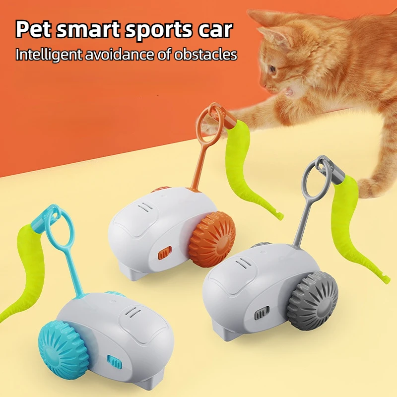 Pet Cat Automatic Gravity Electric Remote Control Teasing Cat Sports Car Pet Cat Puzzle Electric Rotation Teasing Cat Toy