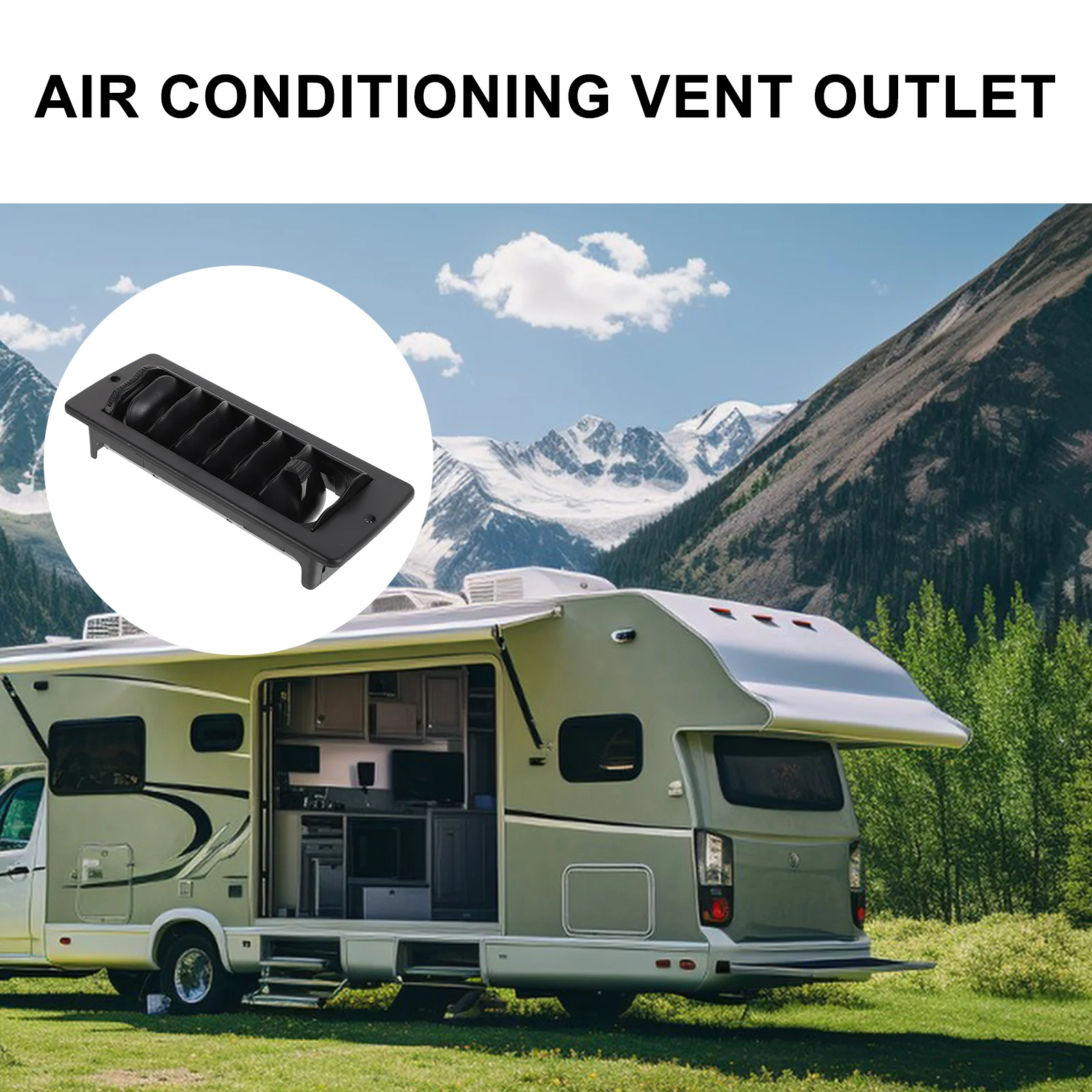 

Vehicle Air Conditioning Outlet Vent Black Cover Universal Car Dashboard Side Electrical Mount Part Heater Duct
