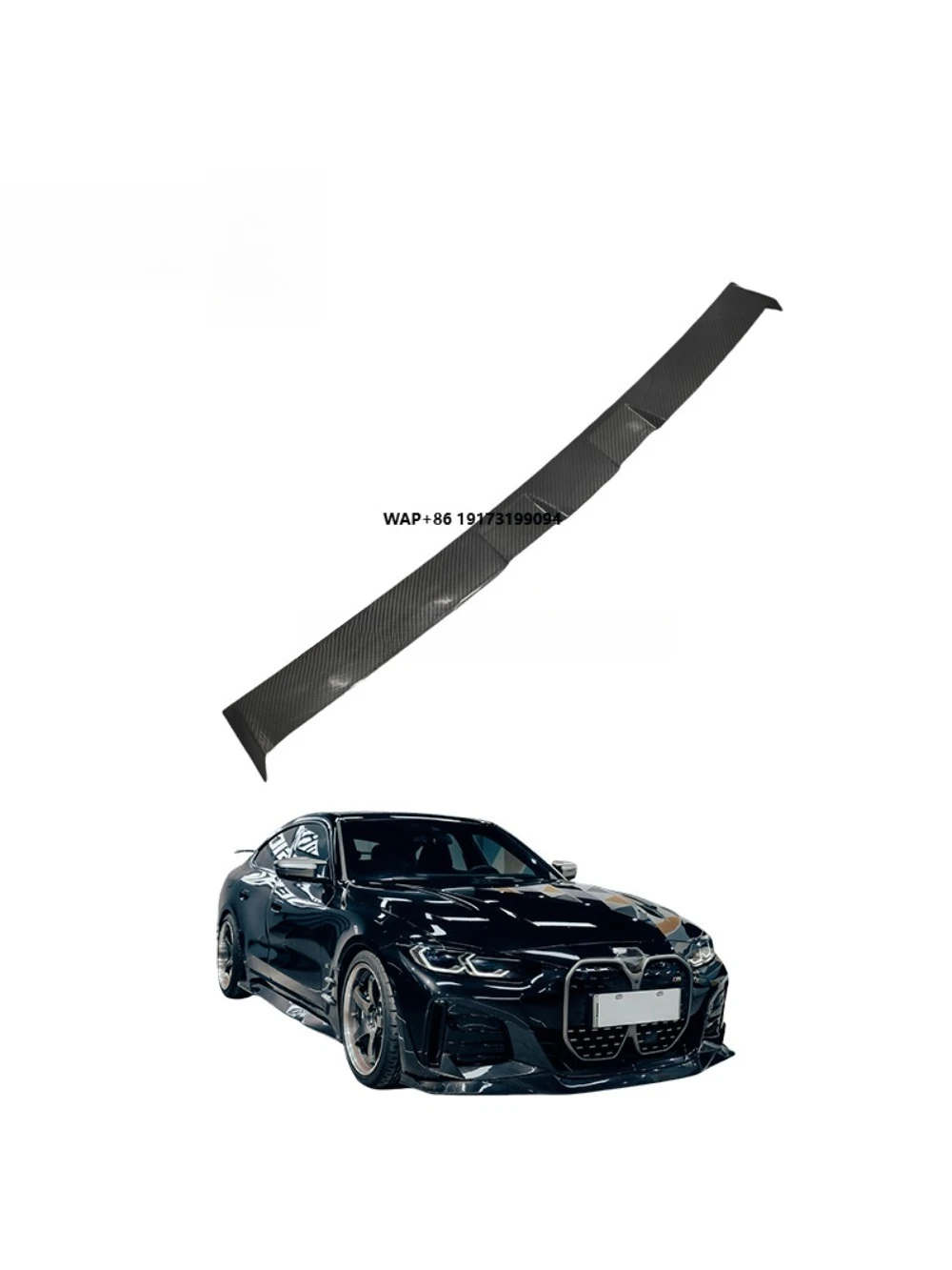 

Wholesale Single Deck 3K Twill Carbon Fiber Roof Wing Spoiler with Glossy/Matte Finish for I4 2020-2023