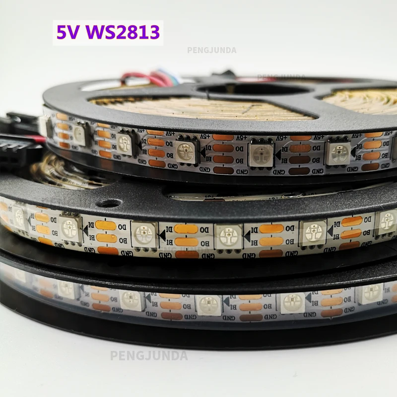 Dc5v ws2813 dc12v ws2815 ws2812更新された50smd LEDストリップライト個別のiy addressabieデュアルシグナルpixeis ip65防水