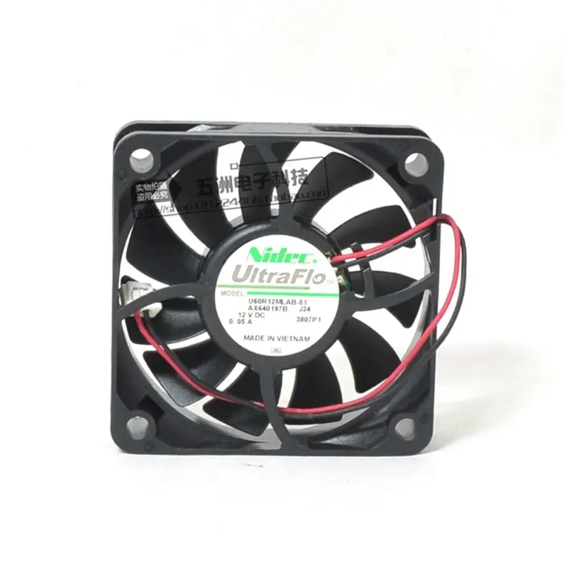 for NIDEC U60R12MLAB-51 6CM 12V 0.05A Cooling Fan 60x60x15mm Ultra Quiet Computer Case CPU Cooler