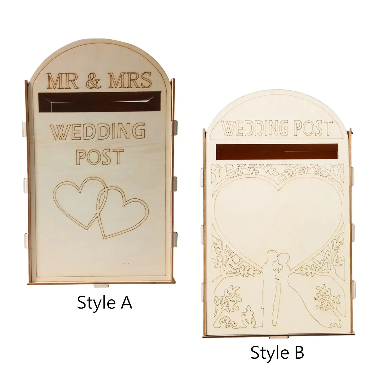 Wedding Card Box Rustic Wedding Decorations Wedding Post Box Letterbox Envelope Box for Bridal Shower Party Reception