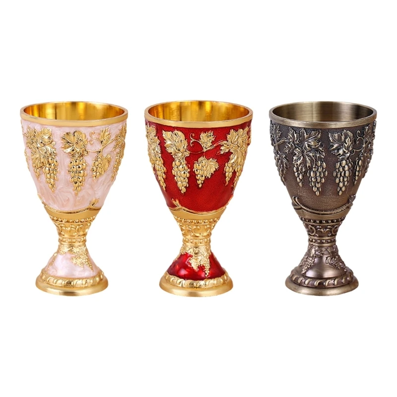 Durable Metal High Foot Wine Glass Traditional Barwares Accessory Perfect For Parties Restaurants And Gift