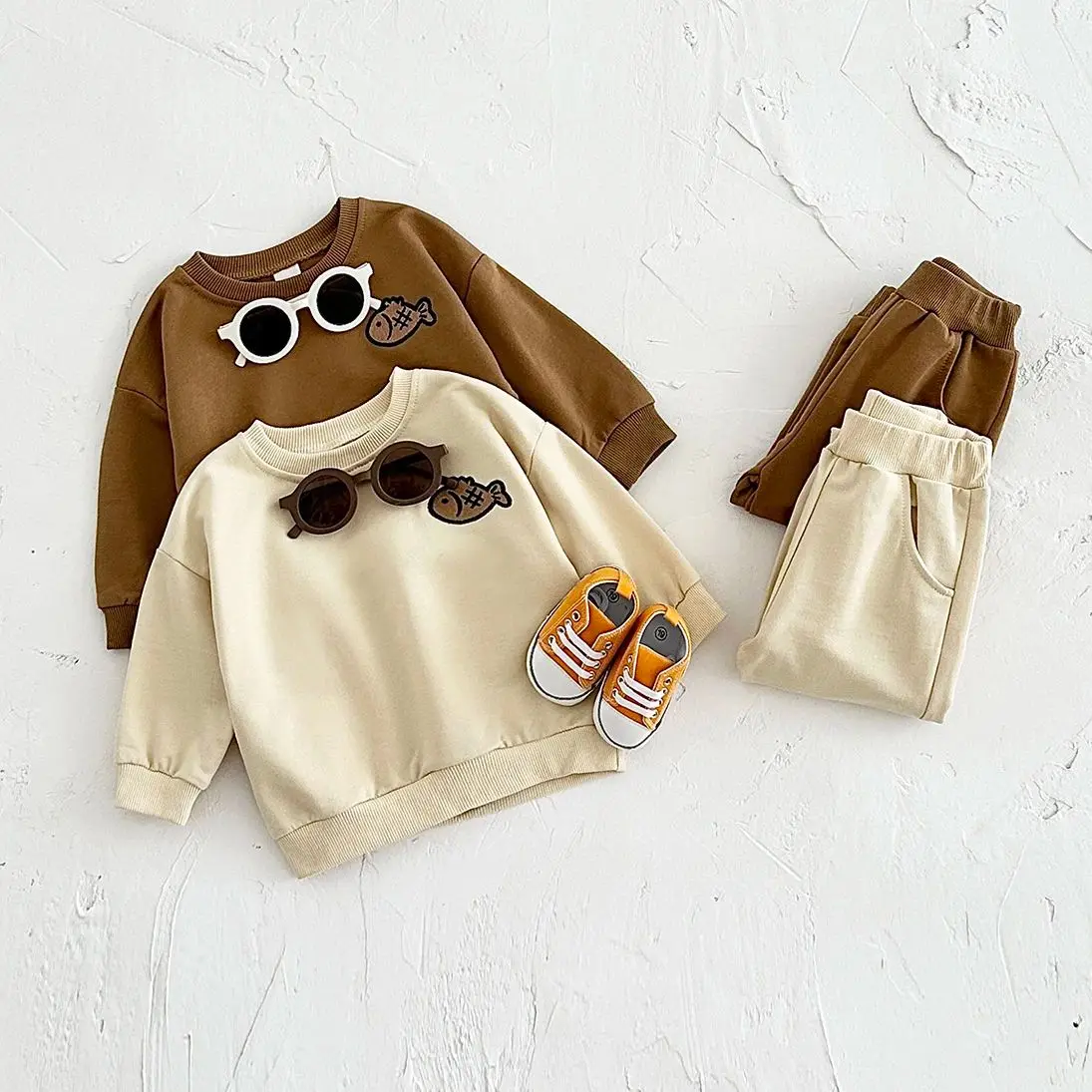 New Baby Clothing Set Toddler Baby Boys Outfits Fish T-Shirt Tops+ Pants Infant Girl Set Baby Boy Clothes Set Spring Autumn