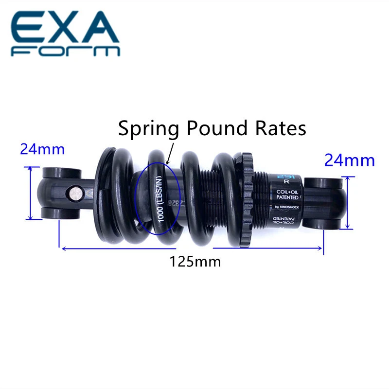 EXA Form Rear Shock Absorber 291R adjustable Suspension Spring KS Down hill MTB Bike 125 150 165 190mm electric scooter