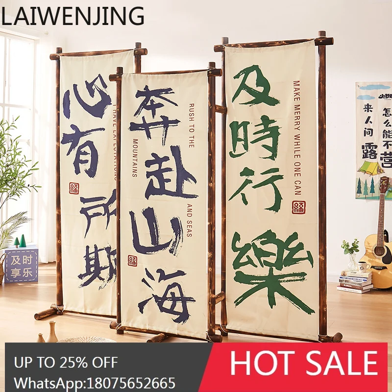 MJY Display Camping Carbonized Floor-standing Door-shaped Display Rack Poster Hanging Scroll Rack