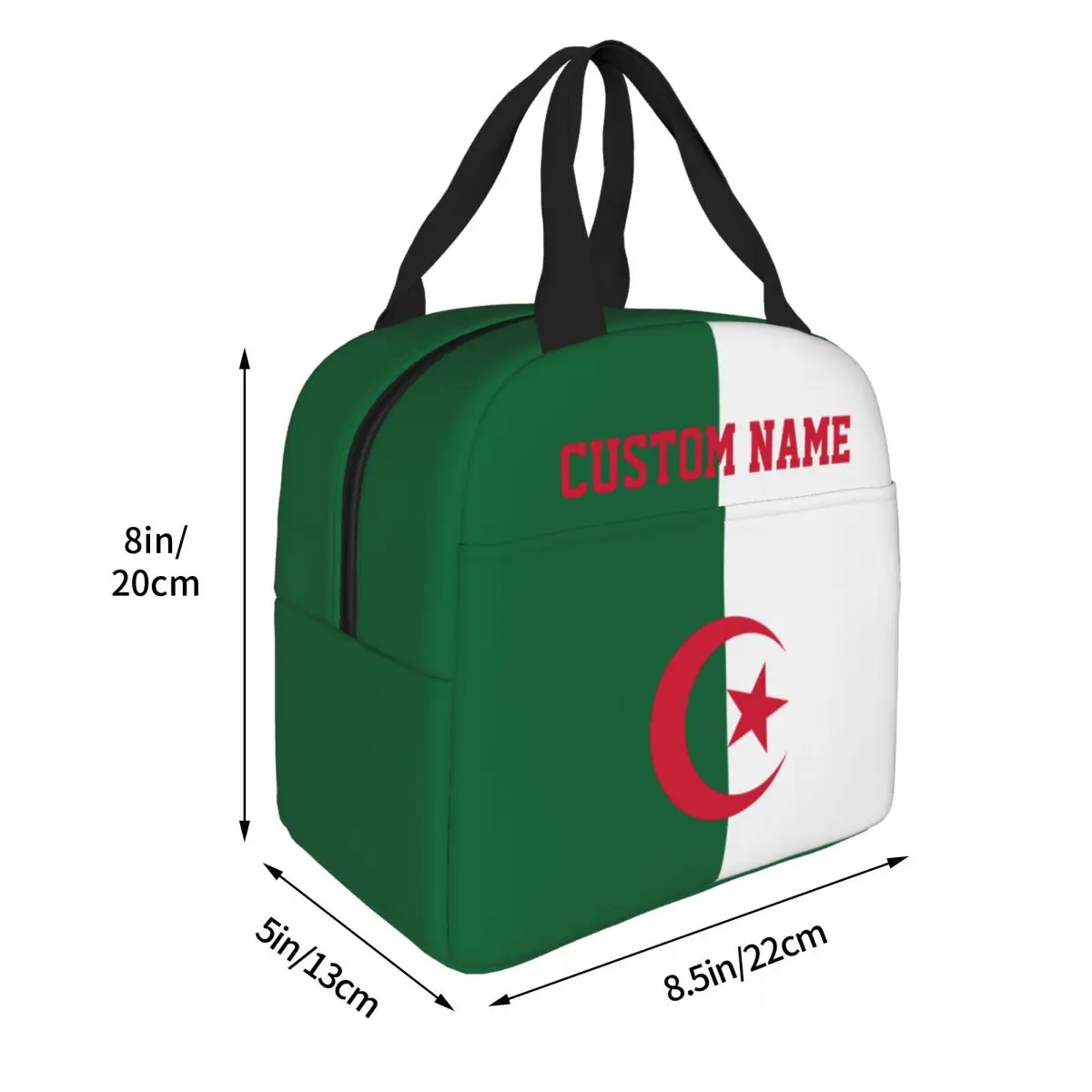 Nome personalizzato Algeria Lunch Bag Cooler Tote Bag coibentato Thermal Lunch Box riutilizzabile per uomo ragazzi ragazze adolescenti Picnic viaggi