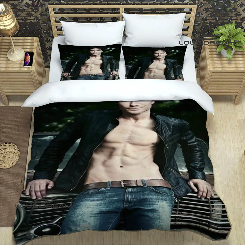 The Vampire Diaries damomo salvatore set di biancheria da letto squisito set copripiumino set piumino biancheria da letto regalo di compleanno