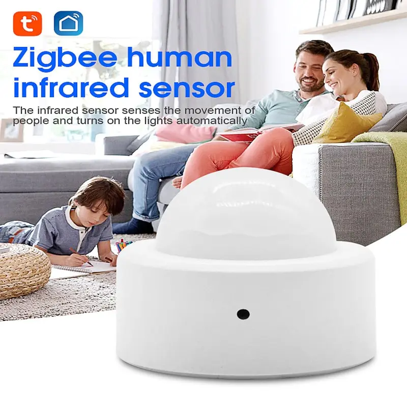 Tuya ZigBee Smart PIR Motion Sensor Human Body Infrared Detector Wireless Smart Home Security Smart Life Use With Zigbee Gateway