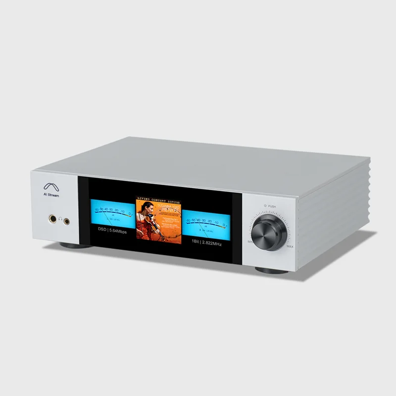 AI Stream MX-5S HIFI Streaming Desktop DSD512 Player + Decoder + مكبرات الصوت الأذن المتوازنة آلة متكاملة 2 * CS43198 فك