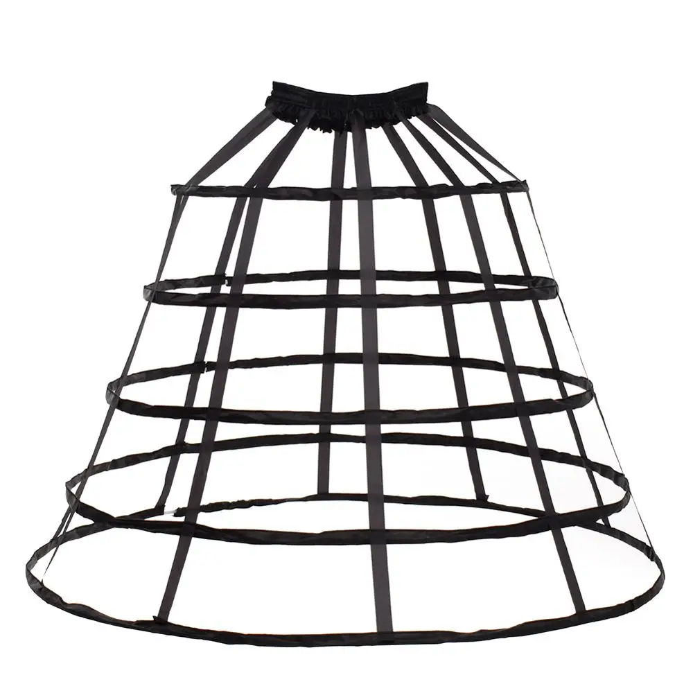 Cage Hoop Skirt Bustle Petticoat Victorian Ball Dress Vintage Dance Party A Line Frame Crinoline Pannier Underskirt Slip view 2