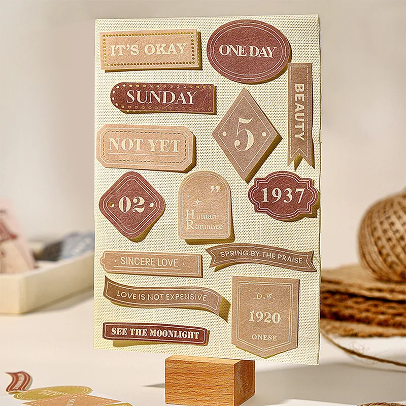 15pcs/lot Memo Pads Material Paper Handmade on paper paper Junk Journal Scrapbooking Retro Background Decoration