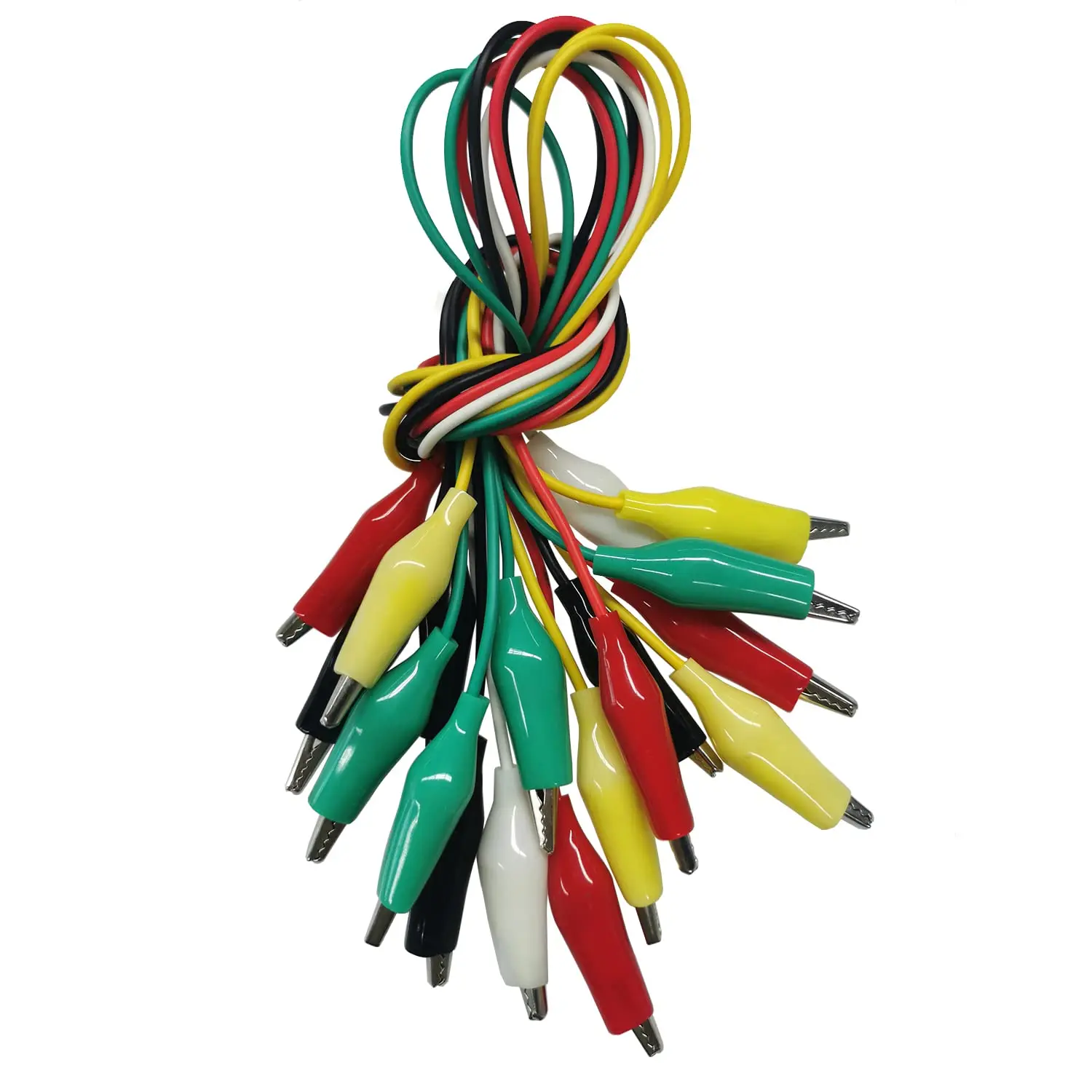10PCS Alligator Clips Electrical, Preminum Test Leads with Crocodile Clips, 5 Colors Jumper Wires Kit with Testing Probes