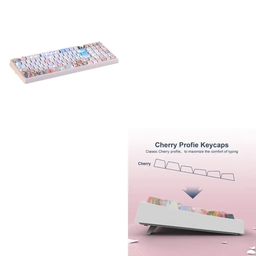 

900F Thick PBT Double Shot Colored Rose Keycaps 134PCS for Gaming Mechanical Keyboard