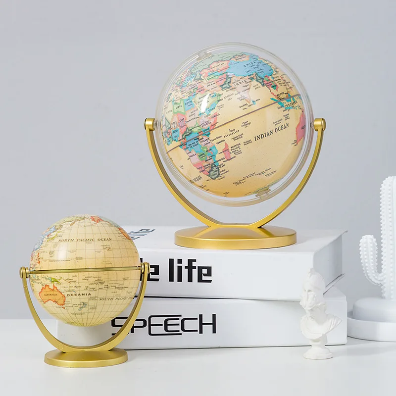 

5.5 inch Simple Creative Universal Earth Model 14CM Ornaments Modern Wind Study Office Bookcase Decorative Ornaments